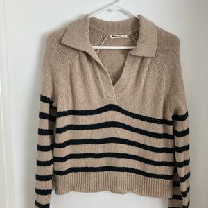 Marine Layer Relaxed Polo Striped Sweater